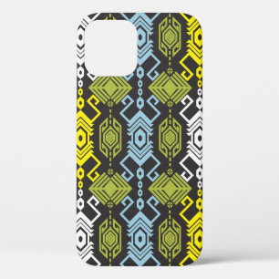 Funda Para iPhone 12 Songket Tenun Patrón Geométrico Sin Marea con Cr