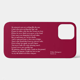 Funda Para iPhone 12 Sonnet 130 Los ojos de mi amante no se parecen en 