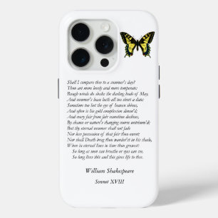 Funda Para iPhone 15 Pro Sonnet # 18 de William Shakespeare