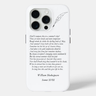 Funda Para iPhone 15 Pro Sonnet # 18 de William Shakespeare