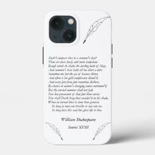 Funda Para iPhone 13 Mini Sonnet # 18 de William Shakespeare