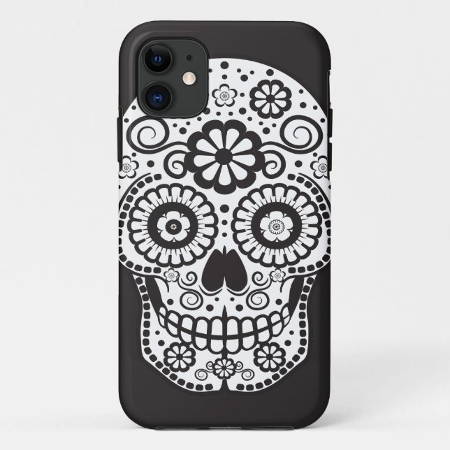 Funda De Case-Mate Para iPhone Sonriente Sugar Skull (Reverso)