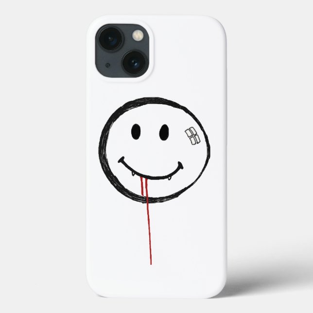 Funda De Case-Mate Para iPhone Sonriente vampiro sangriento (Reverso)