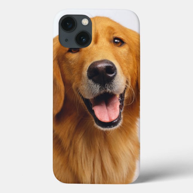 Funda De Case-Mate Para iPhone Sonrisa de Golden Retriever (Reverso)