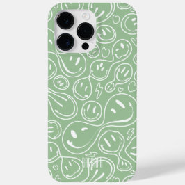 Funda Para iPhone 14 Pro Max De Case-Mate Sonrisa sonriente Sage Face Pattern Elegante y mod