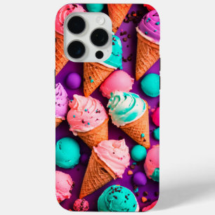 Funda Para iPhone 15 Pro Max Sopas de alegría del diseño realista del cono del 