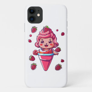 Funda Para iPhone 11 Sorbete de frambuesa Kawaii