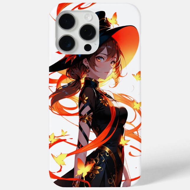 Funda De Case-Mate Para iPhone 🔥 Sorcière Anime & Papillons de Feu 🦋 (Reverso )