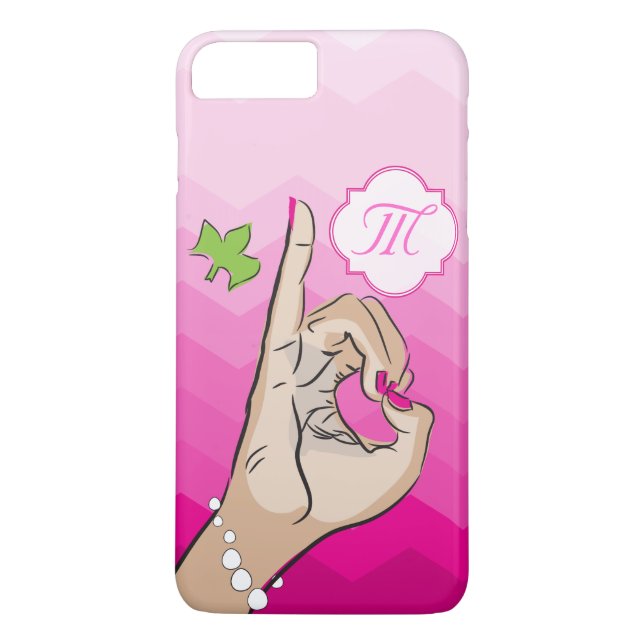 Funda De Case-Mate Para iPhone Sorority La vida rosa y verde (Reverso)