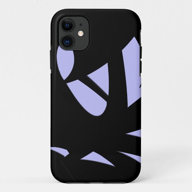 Funda De Case-Mate Para iPhone Sorprendente arte moderno negro y lavanda (Reverso)