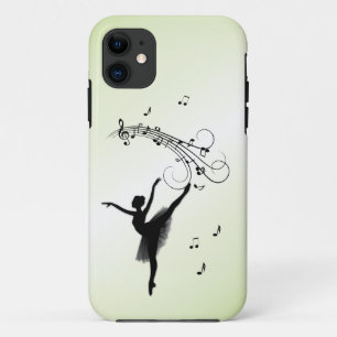 Funda Para iPhone 11 Sorprendente bailarina bailando con música verde