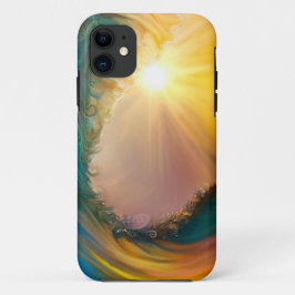 Funda Para iPhone 11 Sorprendente ola tropical al atardecer