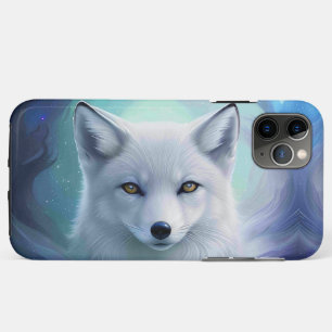 Funda Para iPhone 11 Pro Max Sorprendente zorro blanco de nieve en tierra helad