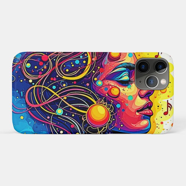 Funda De Case-Mate Para iPhone Soul musical colorido (Reverso (horizontal))