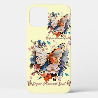 Funda Para iPhone 12 Soul Super Natural: Arte Jardín de Mariposa