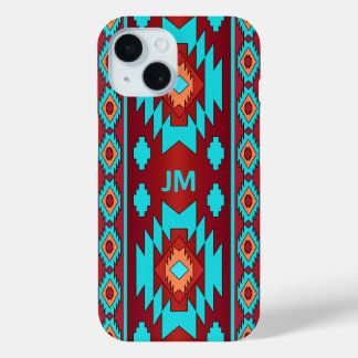 Funda Para iPhone 15 Southwestern ethnic native pattern 