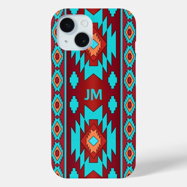 Funda De Case-Mate Para iPhone Southwestern ethnic native pattern  (Reverso )