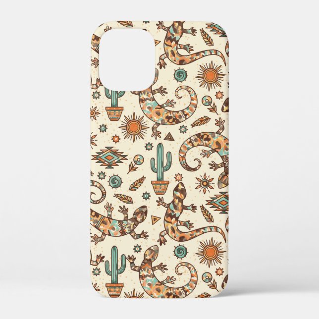 Funda De Case-Mate Para iPhone Southwestern Lizards (Reverso )