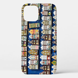Funda Para iPhone 12 souvenirs holandeses, escena de la calle de Amster