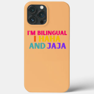 Funda Para iPhone 13 Pro Max Soy bilingüe, jaja y jaja Funny Español