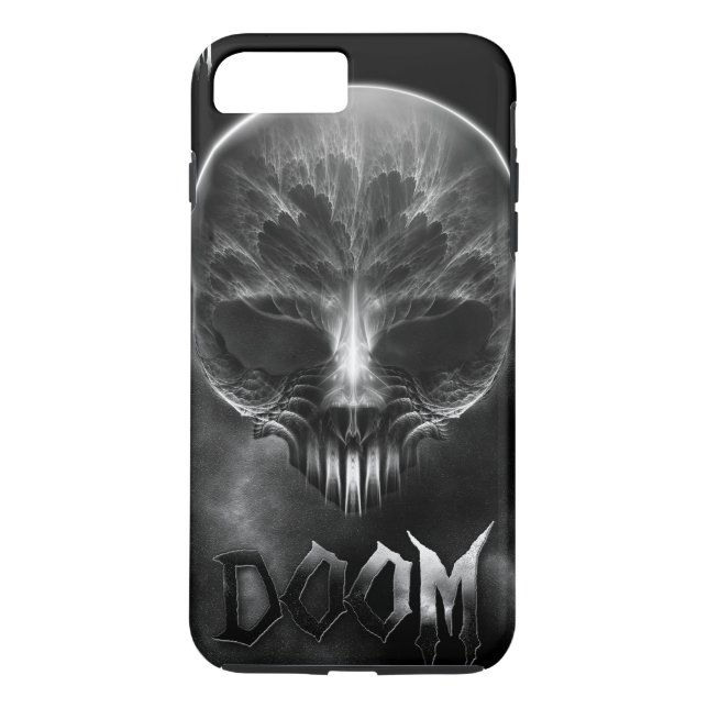 Funda De Case-Mate Para iPhone Soy Doom Fractal Cráneo (Reverso)