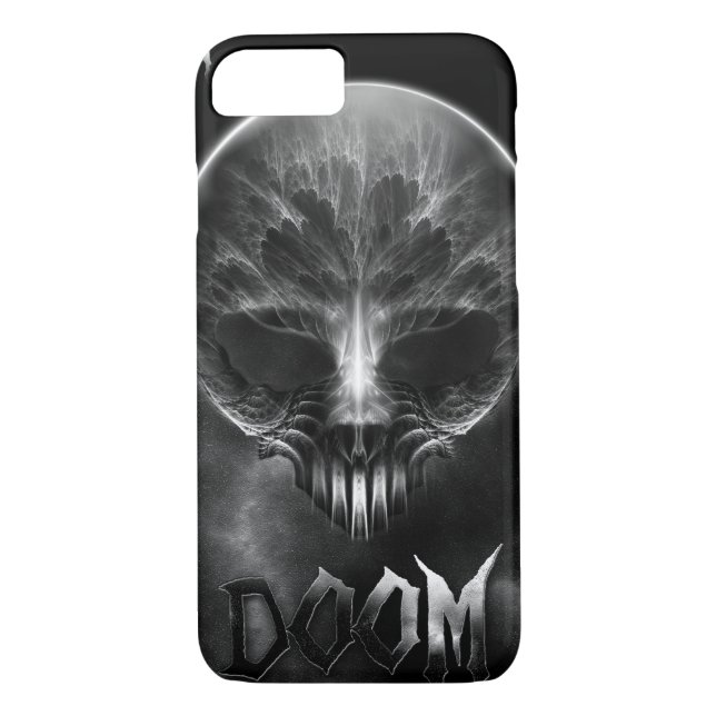 Funda De Case-Mate Para iPhone Soy Doom Fractal Skull (Reverso)