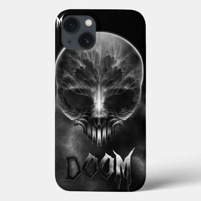 Funda De Case-Mate Para iPhone Soy Doom Fractal Skull (Reverso)