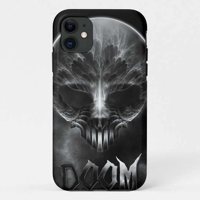 Funda De Case-Mate Para iPhone Soy Doom Fractal Skull (Reverso)