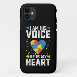 Funda Para iPhone 11 Soy Su Voz Él Es Mi Autismo Del Corazón Mamá Papá