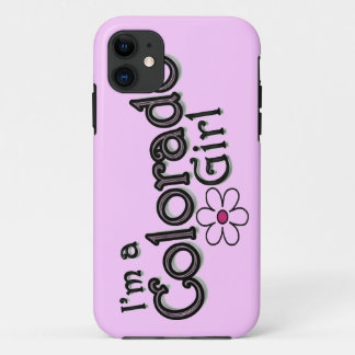 Funda Para iPhone 11 Soy un chica de Colorado, flor, cubierta rosada