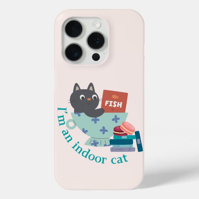 Funda De Case-Mate Para iPhone Soy un gato cubierto gracioso (Reverso )
