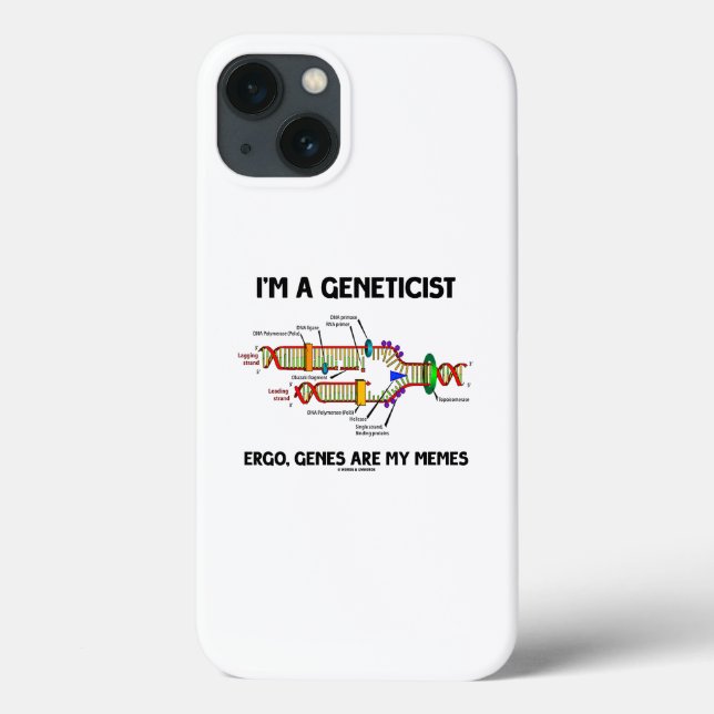 Funda De Case-Mate Para iPhone Soy un genetista Ergo Genes son mi memes ADN (Reverso)