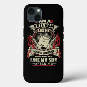 FUNDA PARA iPhone 13 SOY UN VETERANO CANADIENSE COMO MI PADRE ANTES QUE