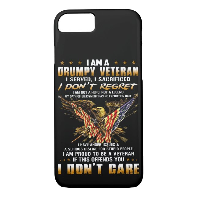 Funda De Case-Mate Para iPhone Soy Un Veterano Gruñón (Reverso)
