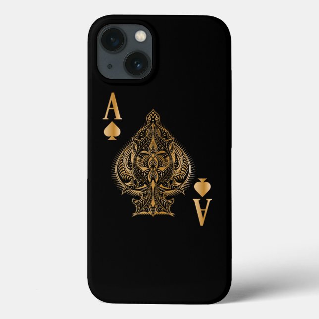 Funda De Case-Mate Para iPhone Spades Poker Ace Casino (Reverso)