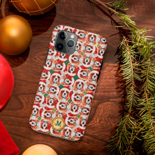 Funda Para iPhone 11 Pro Spaniel Cavalier Verde Dorado Perro Lindo Navidad