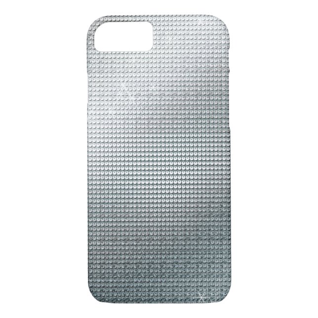 Funda De Case-Mate Para iPhone Sparkling Metallic Silver Sequin (Reverso)