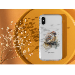 Funda Para iPhone 11 Sparrow de acuarela rusa, personalizado