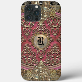 Funda Para iPhone 13 Pro Max Speigaford Baroque Damask Monogram