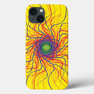 Funda Para iPhone 13 Spider eye / BG amarillo brillante