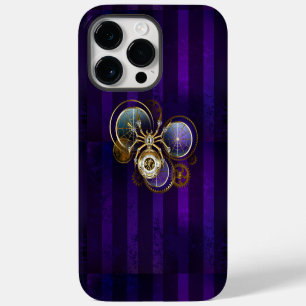 Funda Para iPhone 14 Pro Max De Case-Mate Spider Steampunk sobre fondo morado