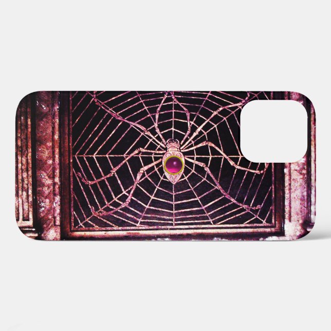 Funda De Case-Mate Para iPhone SPIDER Y WEB Pink Fuchsia AmethyBlack (Reverso (Horizontal))