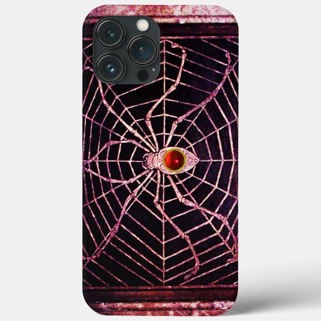Funda De Case-Mate Para iPhone SPIDER Y WEB Red Ruby Black (Reverso )
