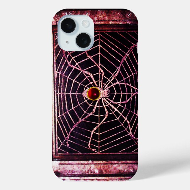 Funda De Case-Mate Para iPhone SPIDER Y WEB Red Ruby Black (Reverso )