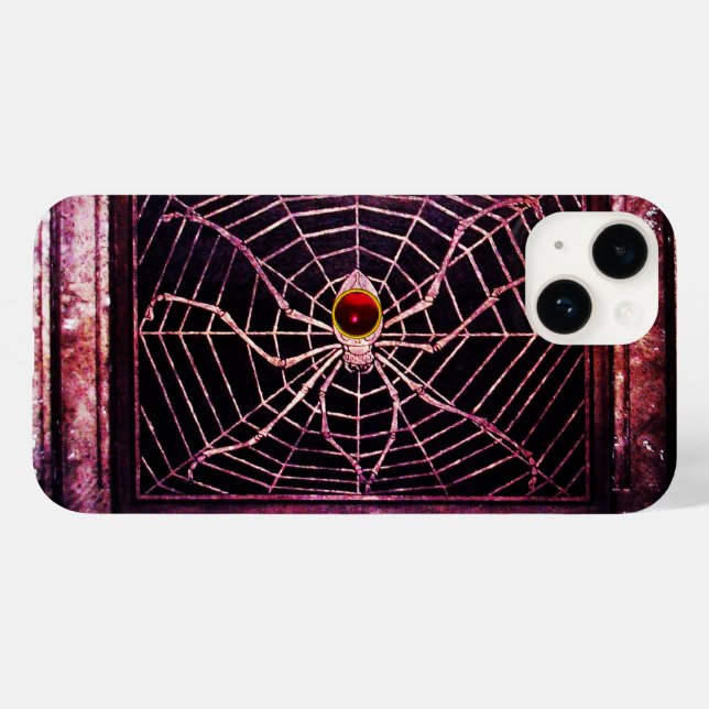 Funda De Case-Mate Para iPhone SPIDER Y WEB Red Ruby Black (Reverso  (Horizontal))