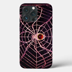 Funda Para iPhone 13 Pro SPIDER Y WEB Red Ruby Black