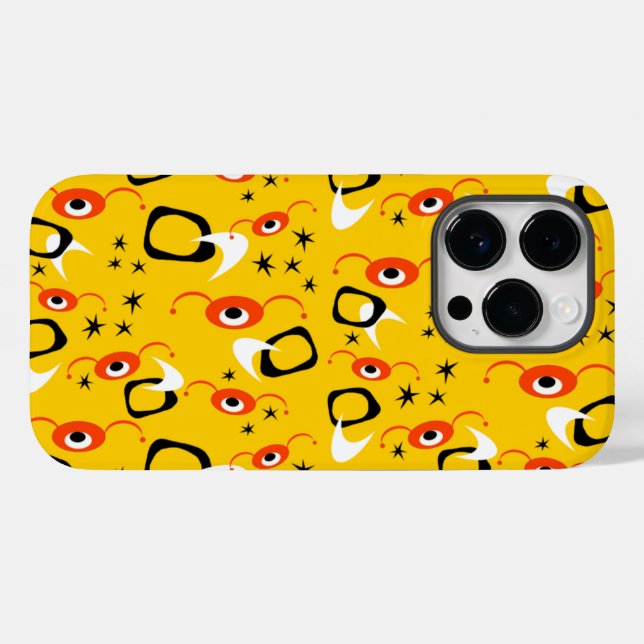 Funda De Case-Mate Para iPhone Spiders retro atómico (Reverso (Horizontal))