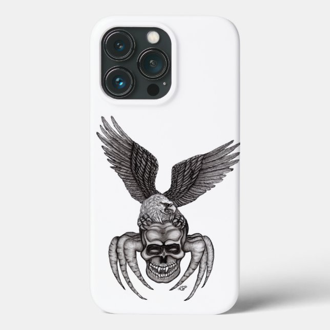 Funda De Case-Mate Para iPhone Spiderskull con águila (Reverso )