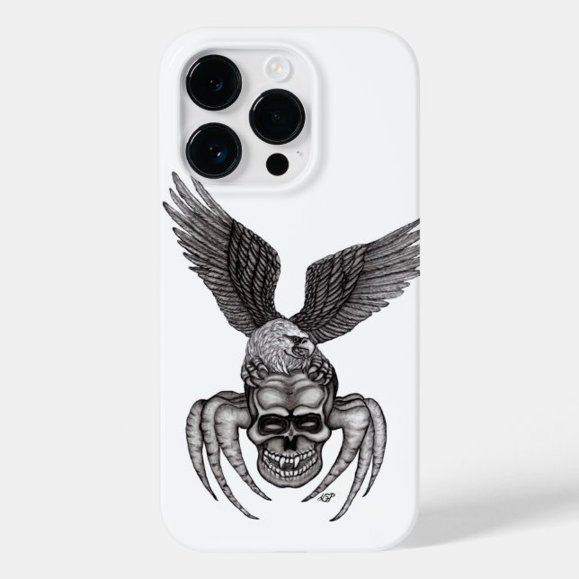Funda De Case-Mate Para iPhone Spiderskull con águila (Reverso )