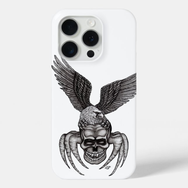 Funda De Case-Mate Para iPhone Spiderskull con águila (Reverso )